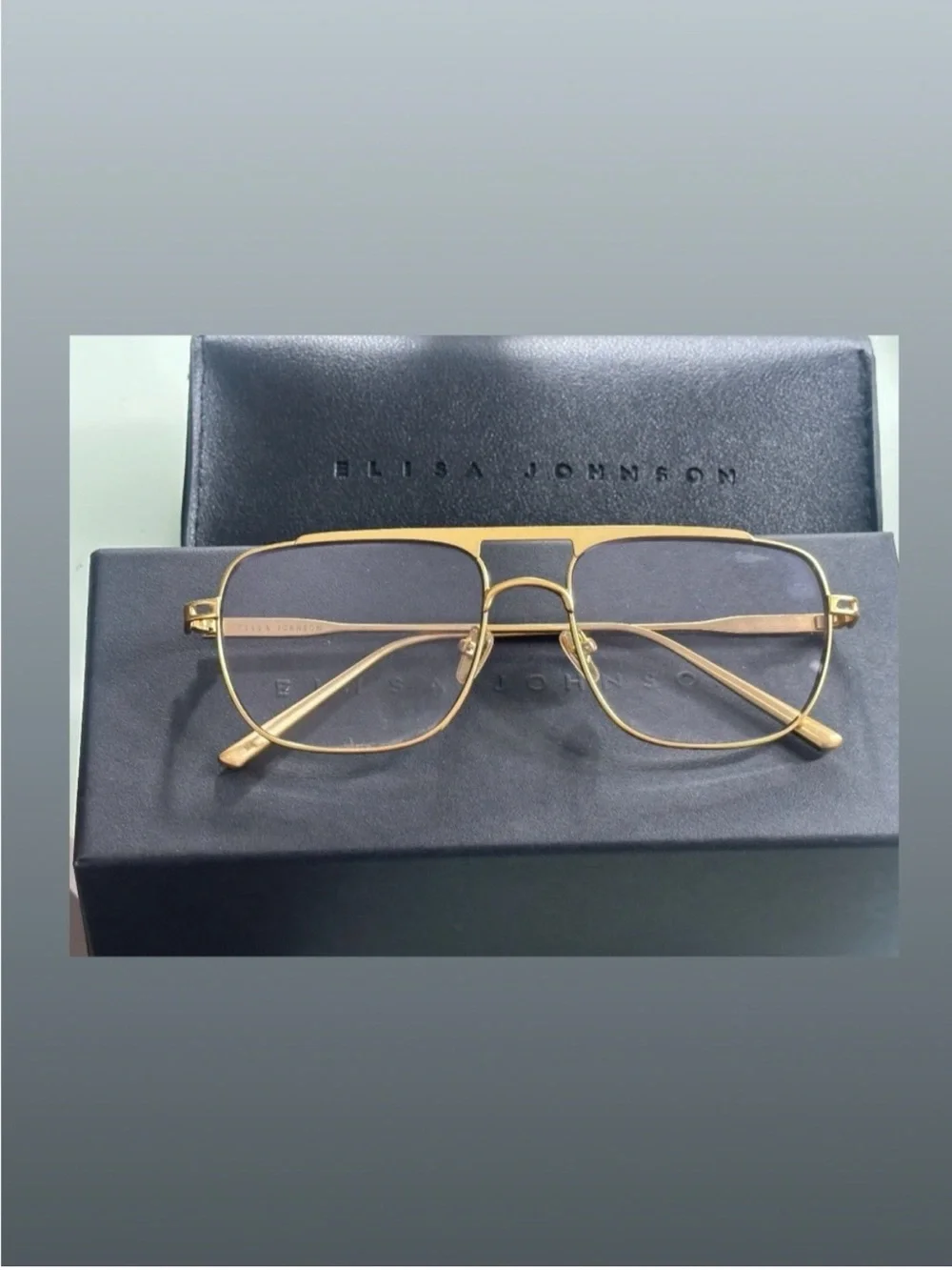 Gold Metal Aviator-Style Sunglasses for Women- never worn